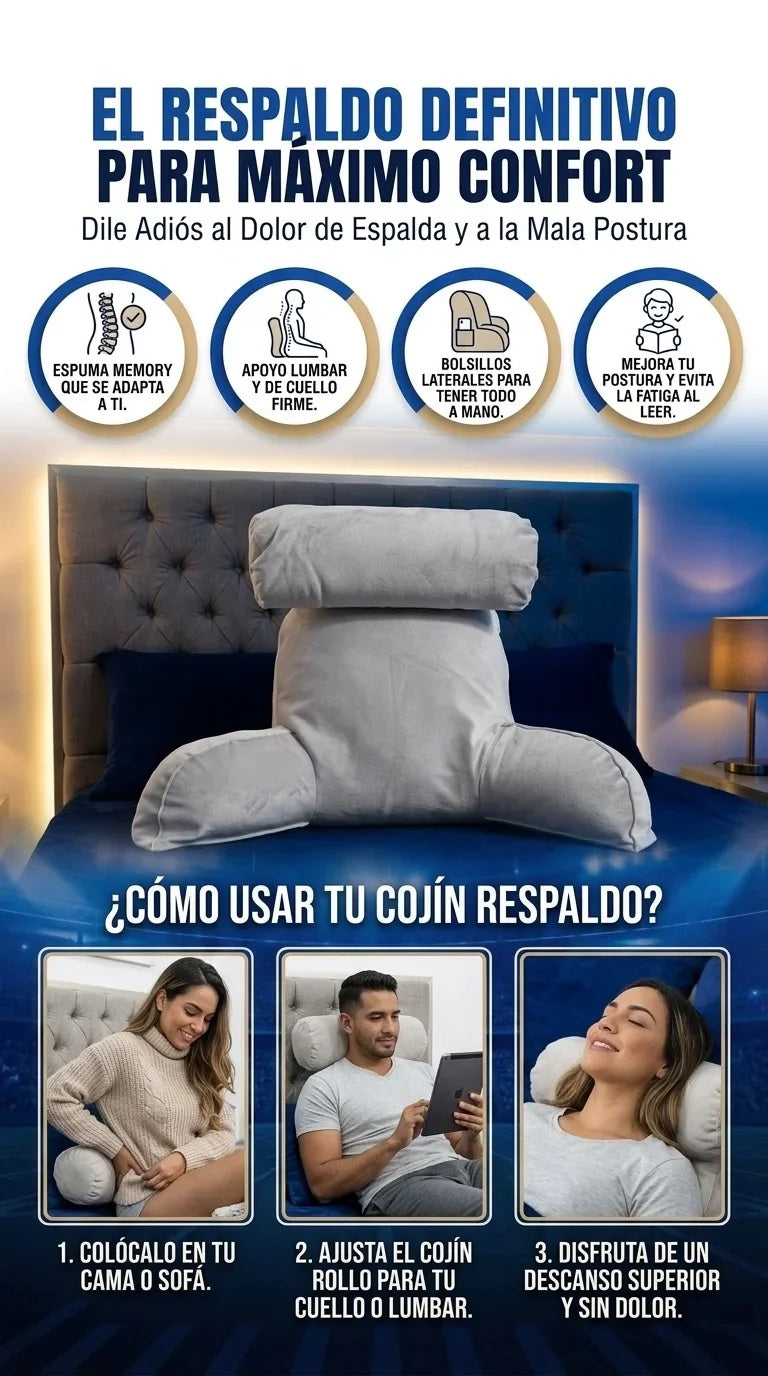 Descansa sin dolor de espalda ni cuello mientras ves TV, lees o trabajas desde casa.
